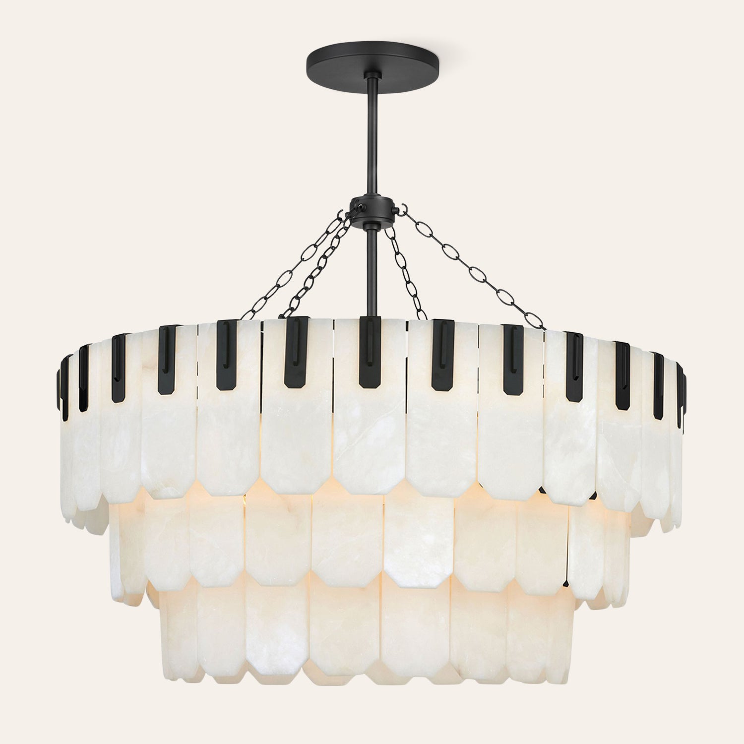 Nadia Alabaster Chandelier 30" 41"