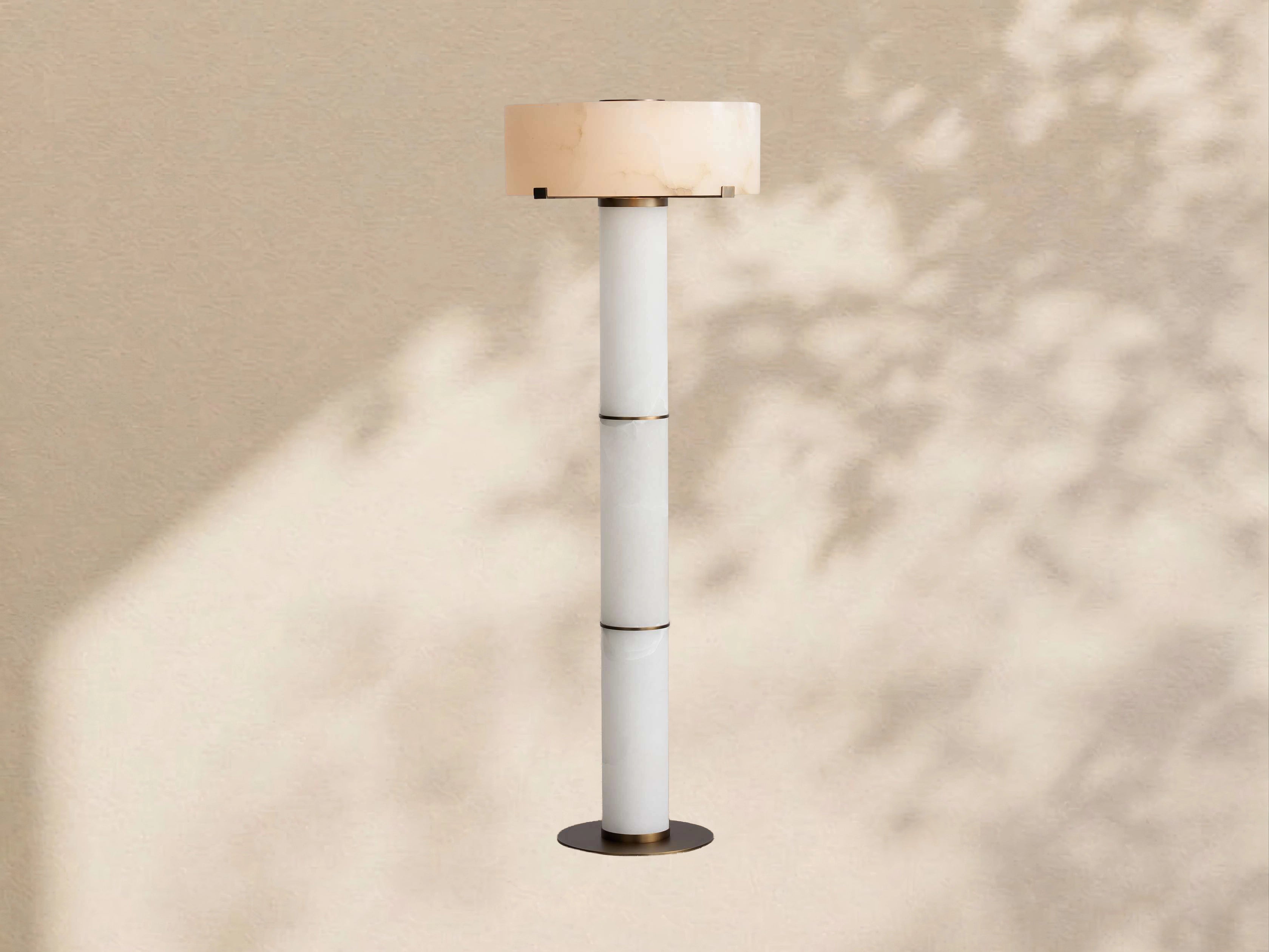 Calera Alabaster Stone Floor Lamp 64"H