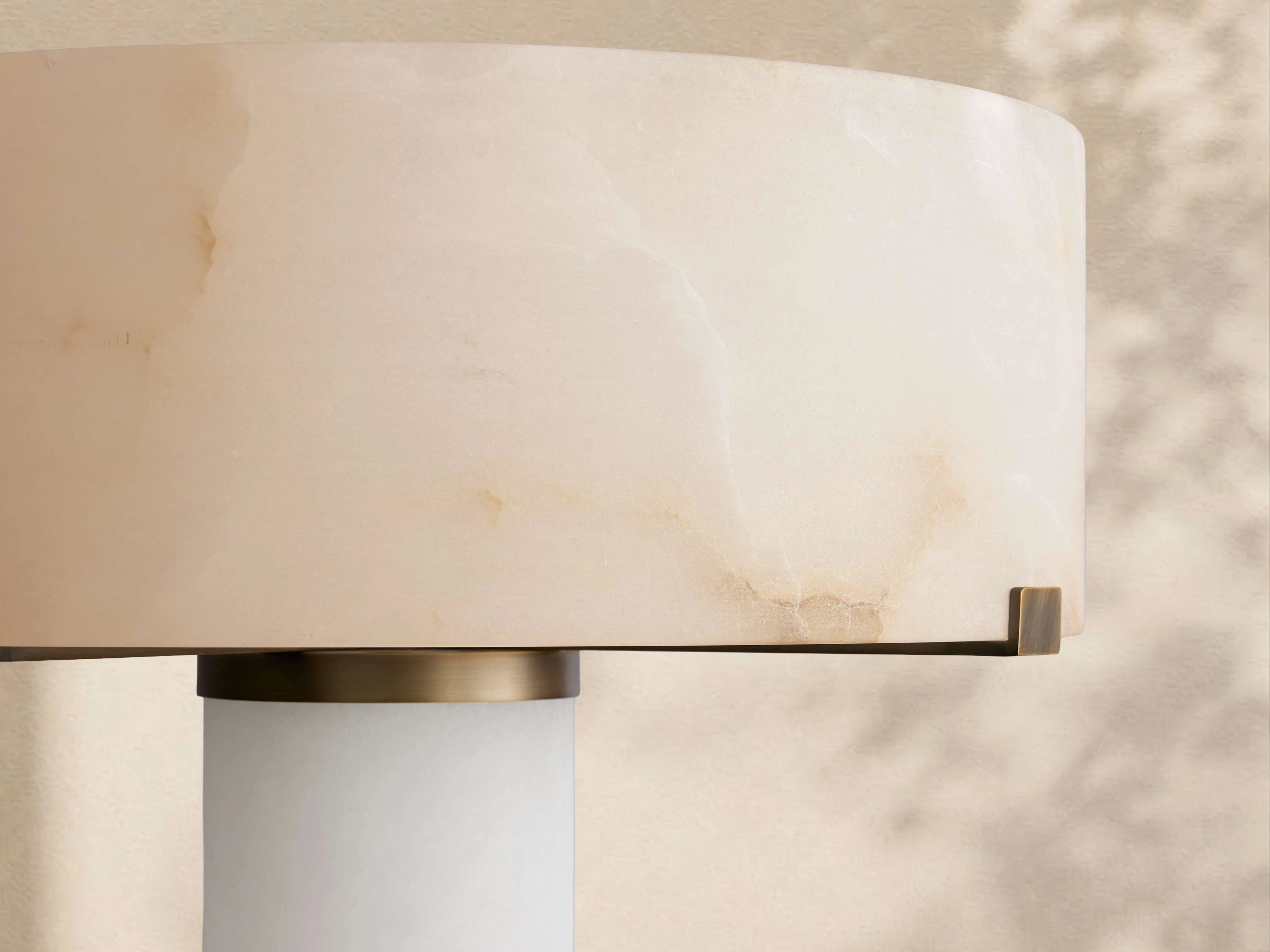 Calera Alabaster Stone Floor Lamp 64"H