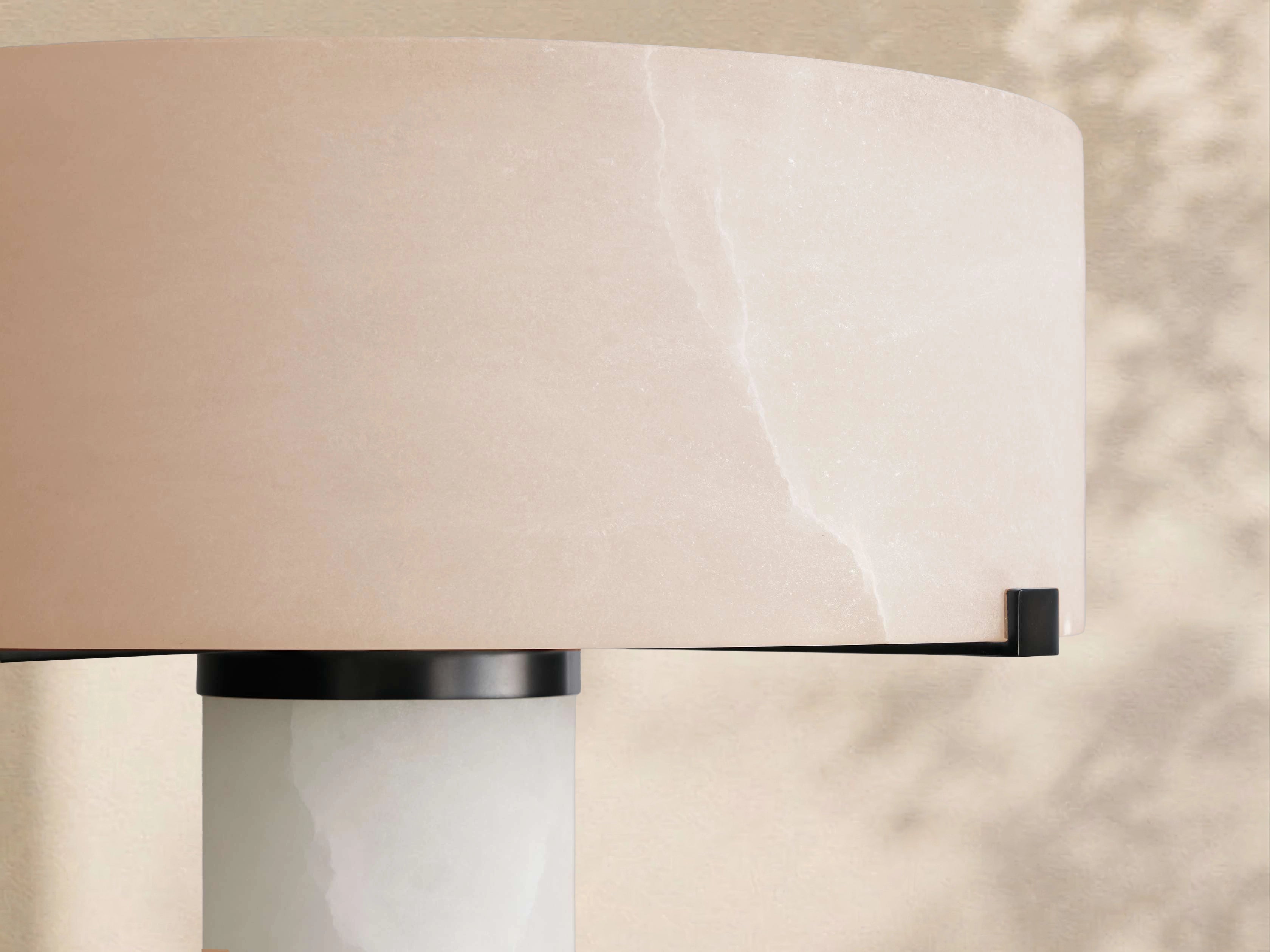 Calera Alabaster Stone Floor Lamp 64"H