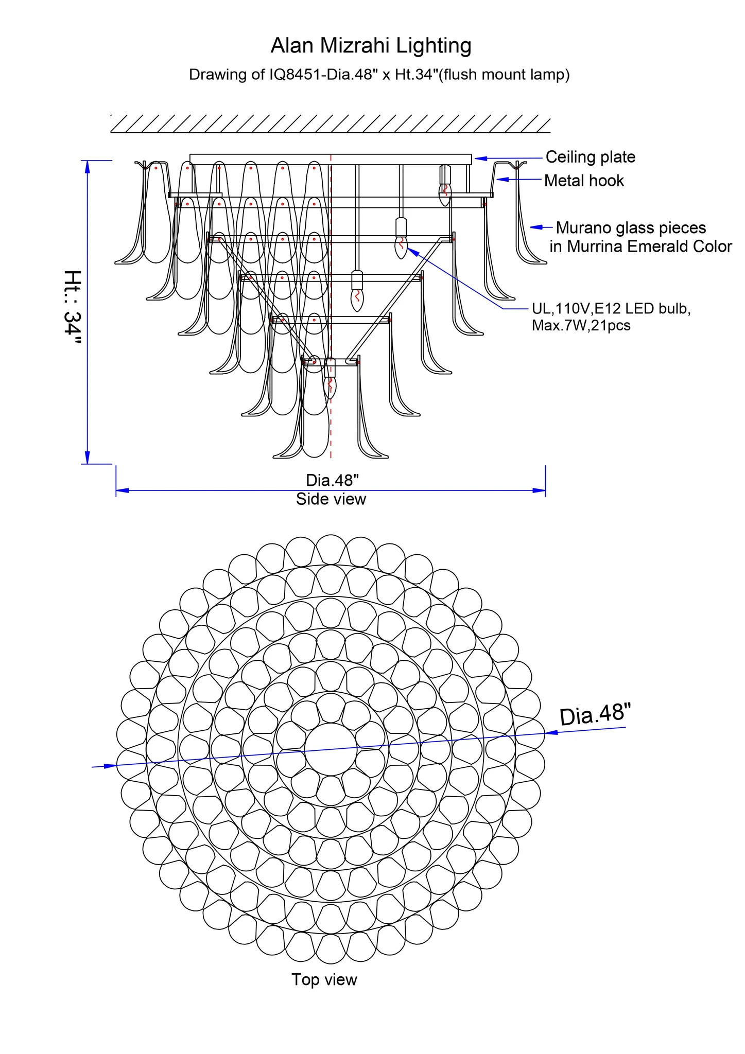 MARIELLE PETAL CHANDELIER