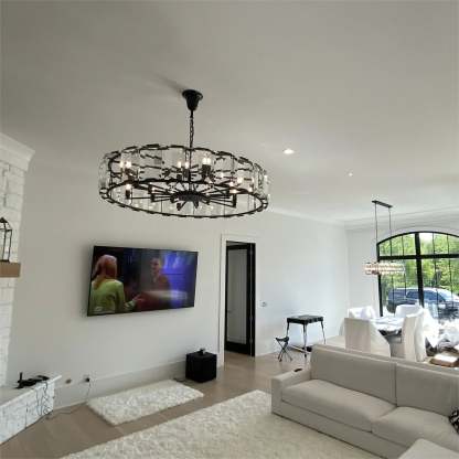 Harlow Multicurve Crystal Round Chandelier