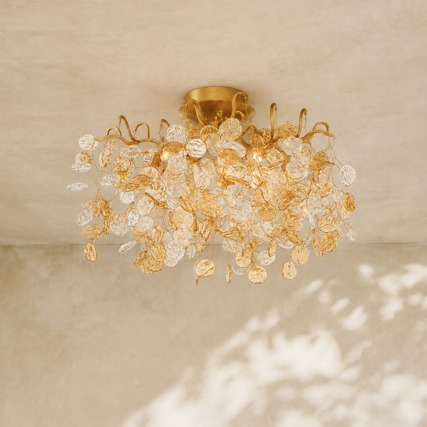 Campo Round Flush Mount Ceiling Fixture 5 Light 21"W