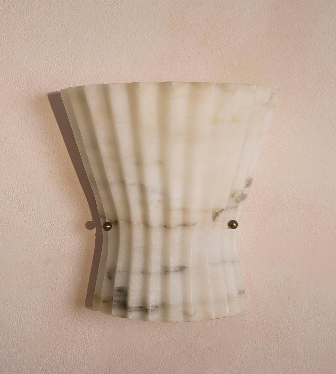 Mallory Alabaster Wall Light 9"H