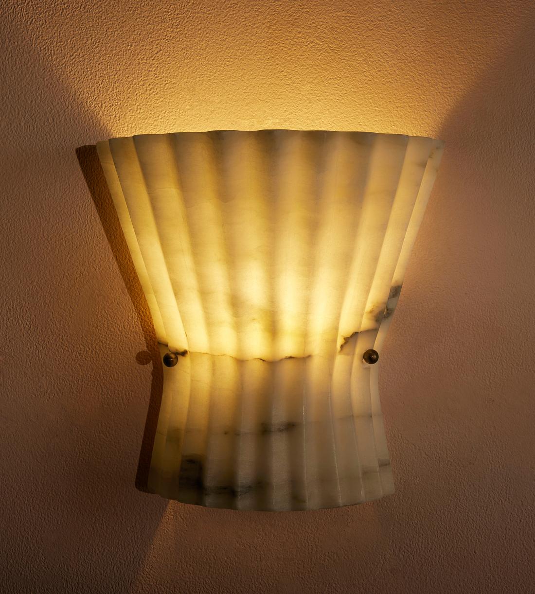 Mallory Alabaster Wall Light 9"H