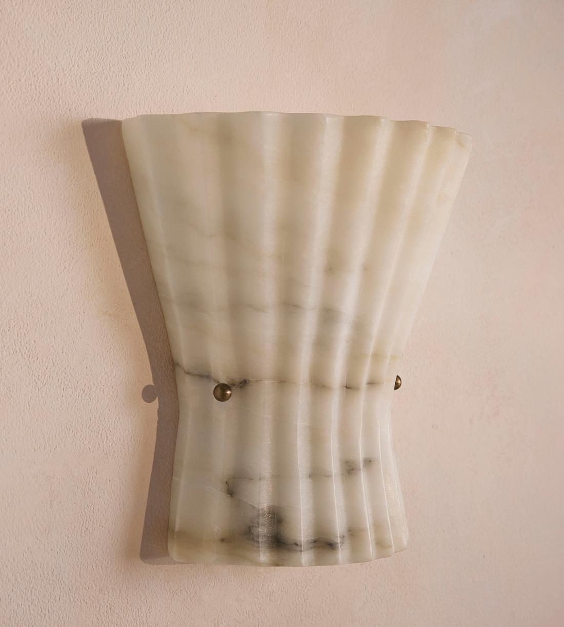 Mallory Alabaster Wall Light 9"H