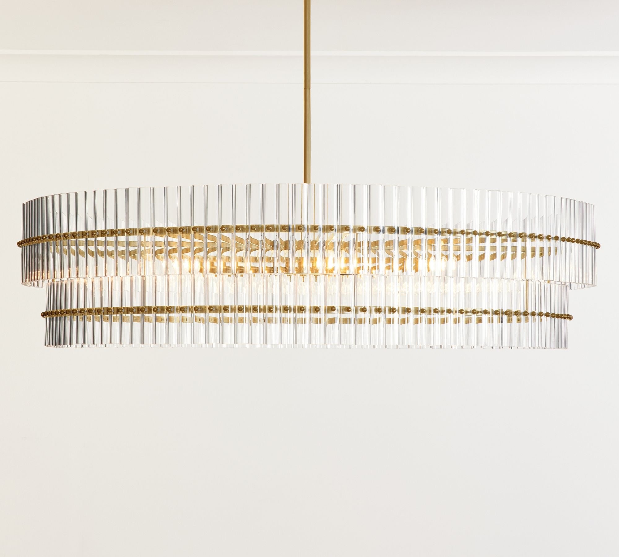 Mallory Crystal Round Chandlier 29.5" 48"