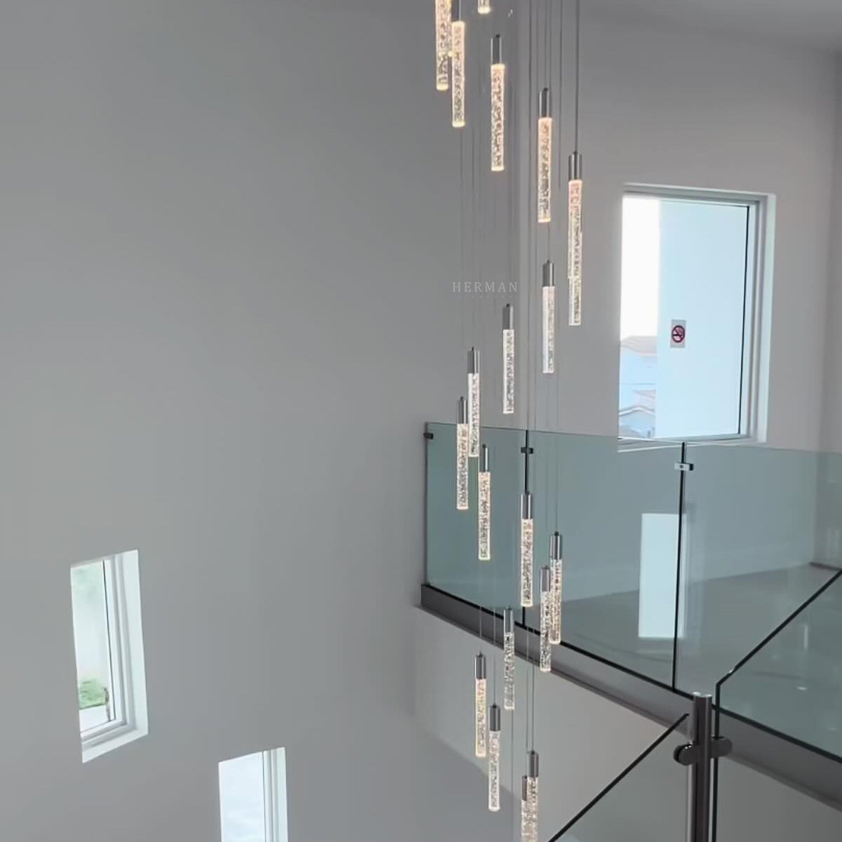 Sparkling Night Cylinder Chandelier // 9 Light