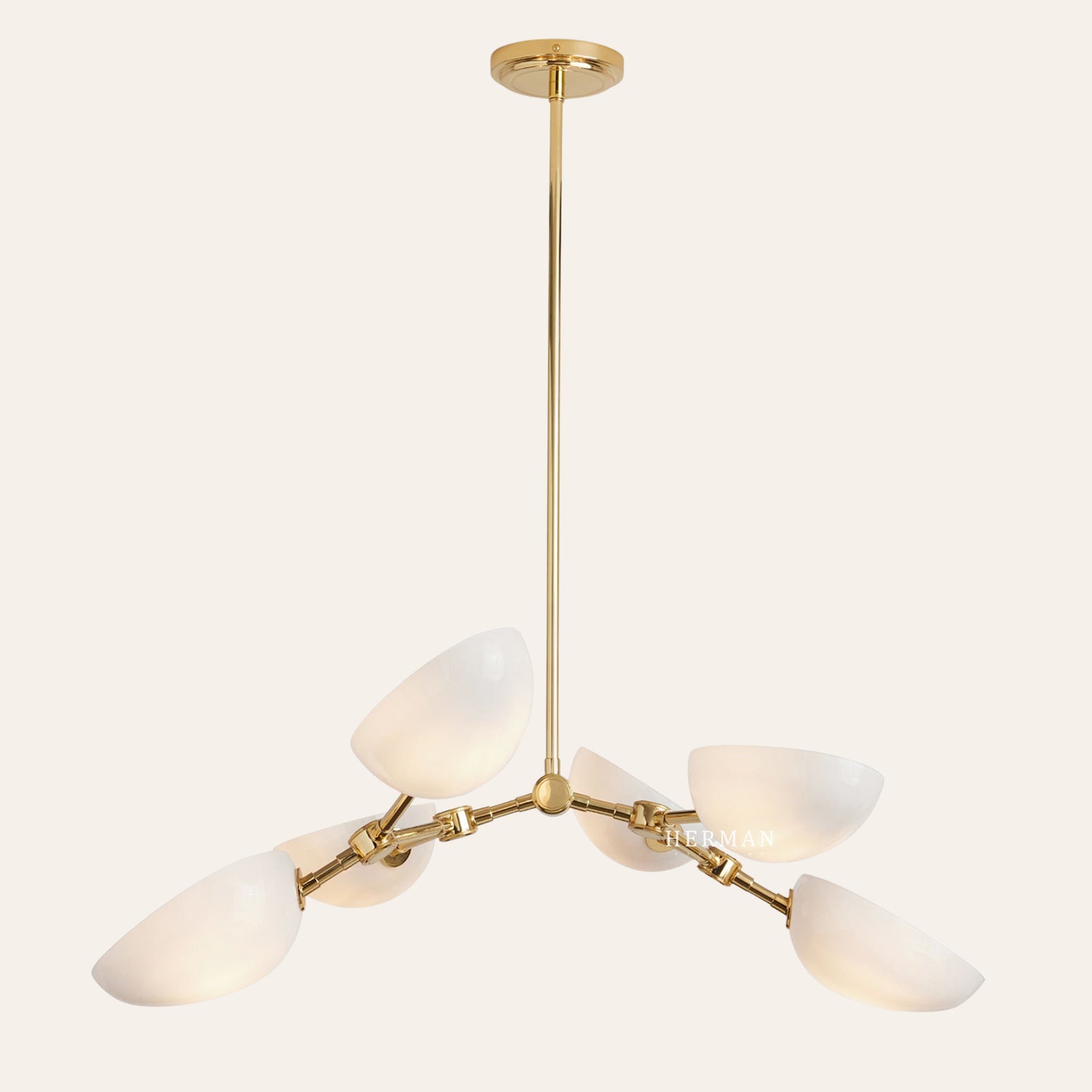 Argus Glass Chandelier 32" Width