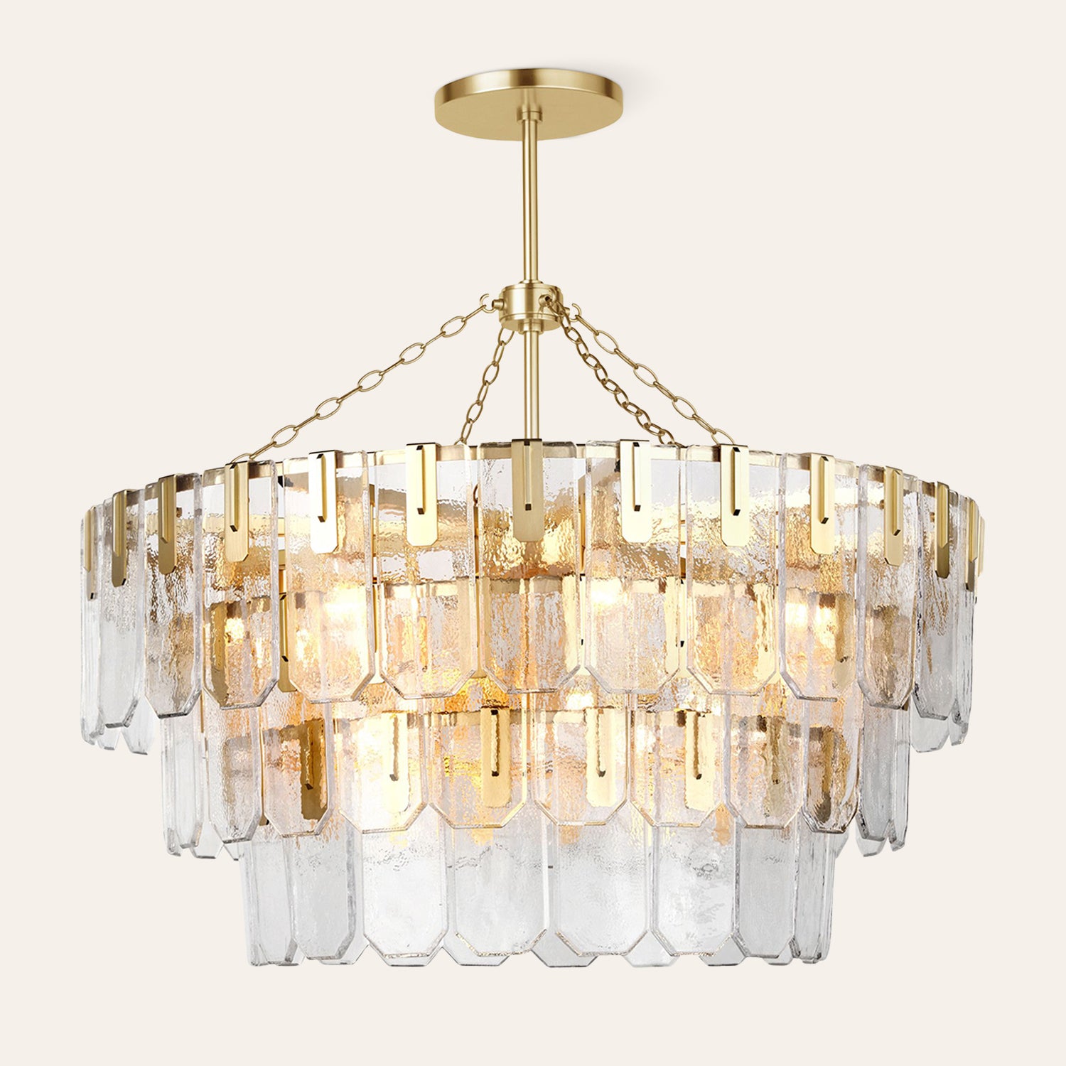 Nadia Glass Chandelier 30" 41"