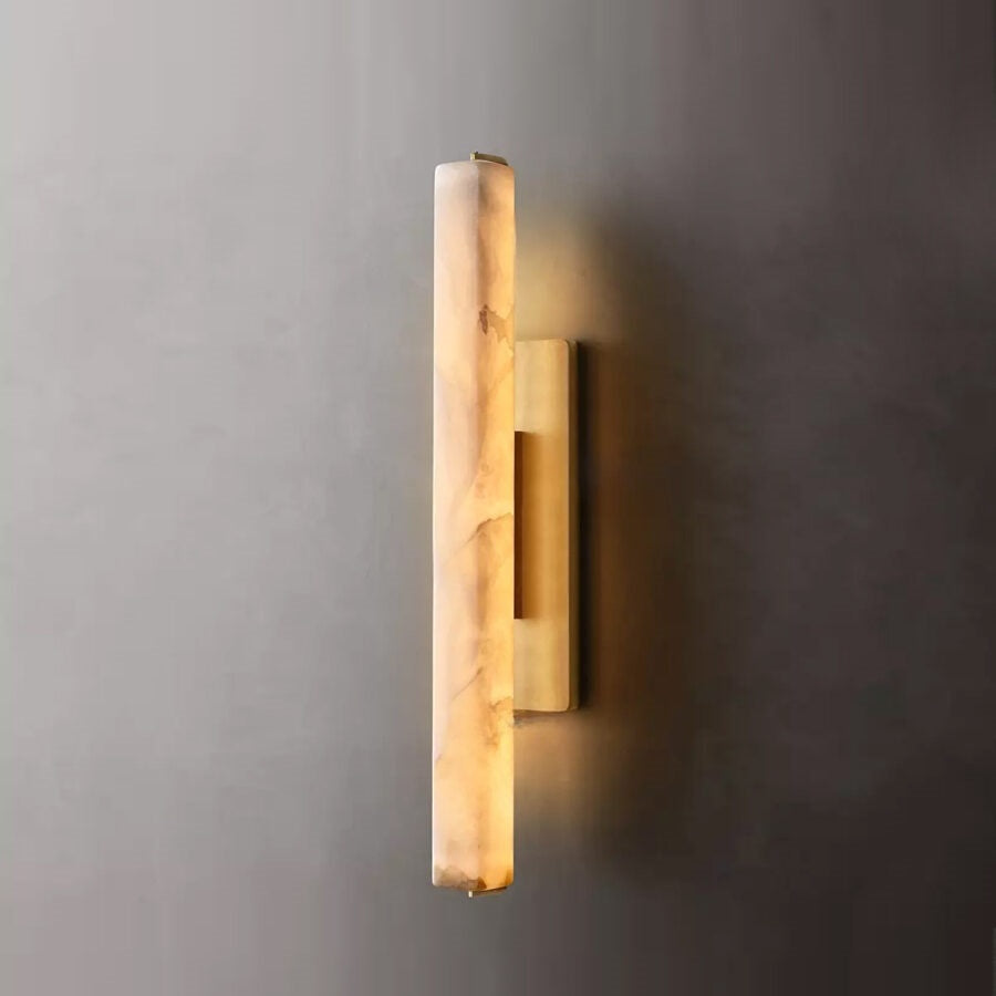 Auduban Alabaster Single Sconce-Vancei