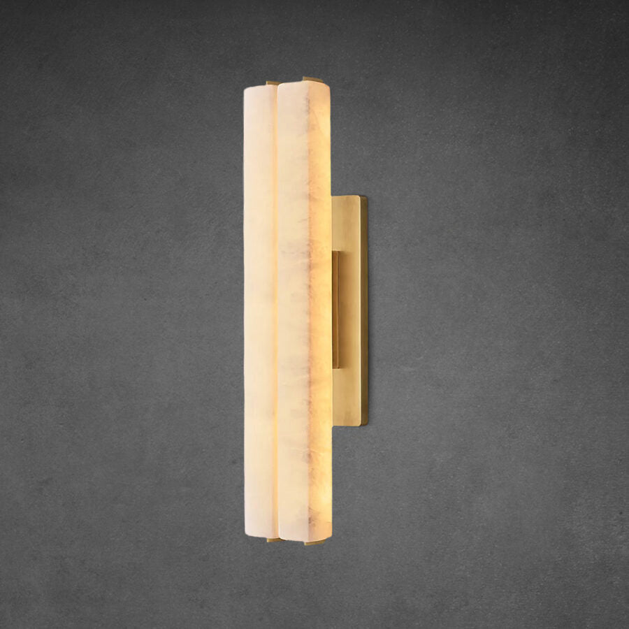 Auduban Alabaster Double Sconce-Vancei