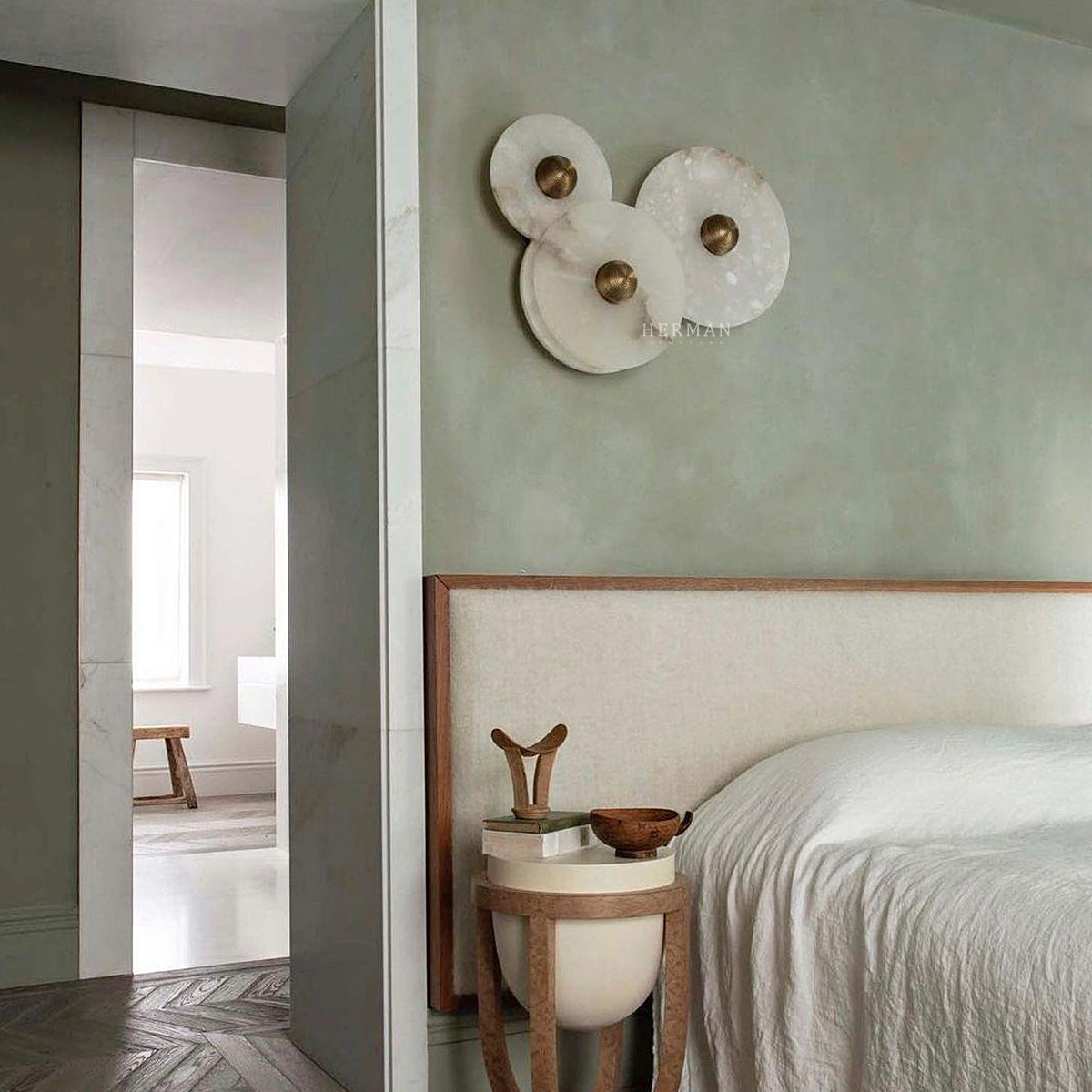 Median Alabaster Flush mount - 3 Surface