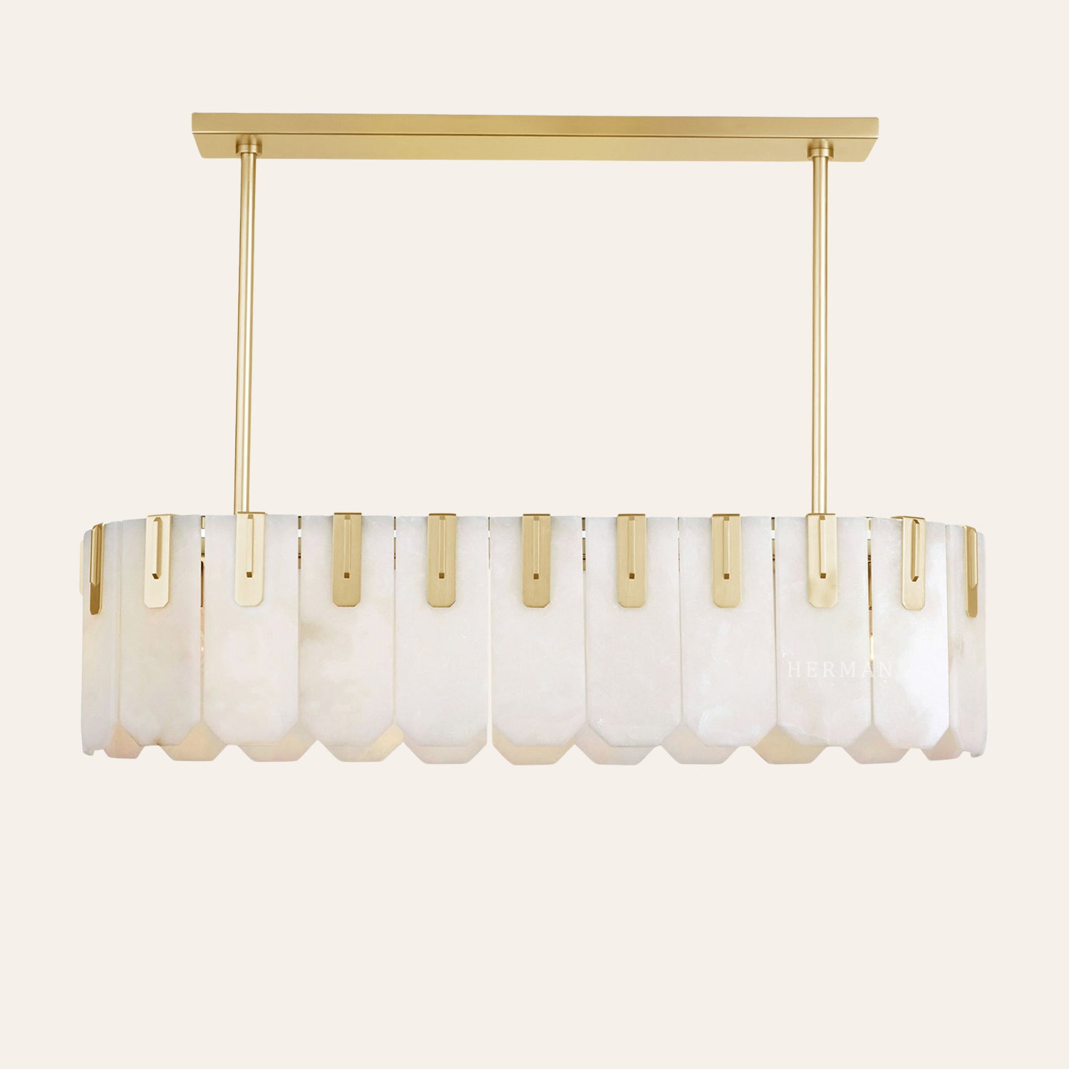 Nadia Alabaster Linear Chandelier 42" Width