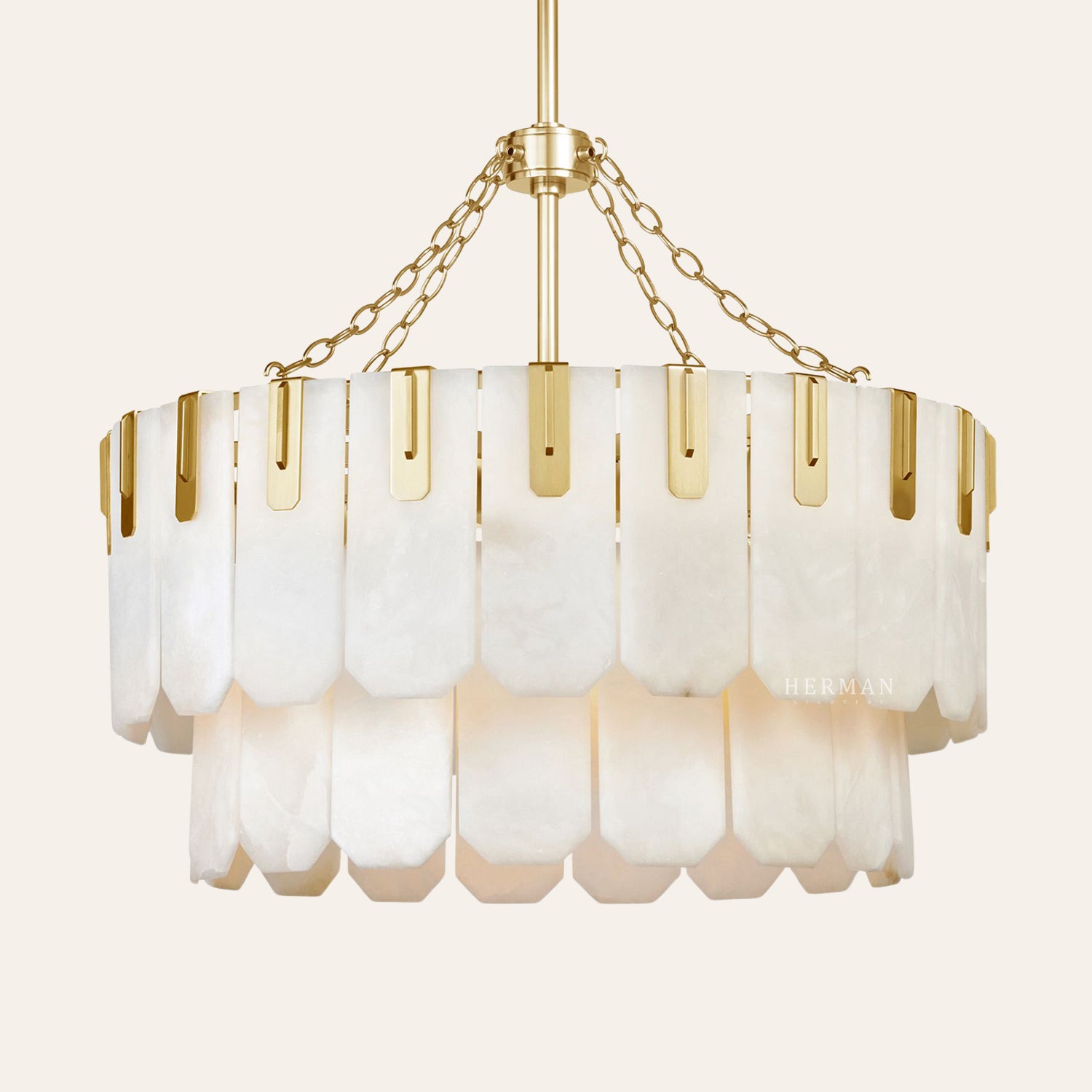 Nadia Alabaster Chandelier 30" 41"