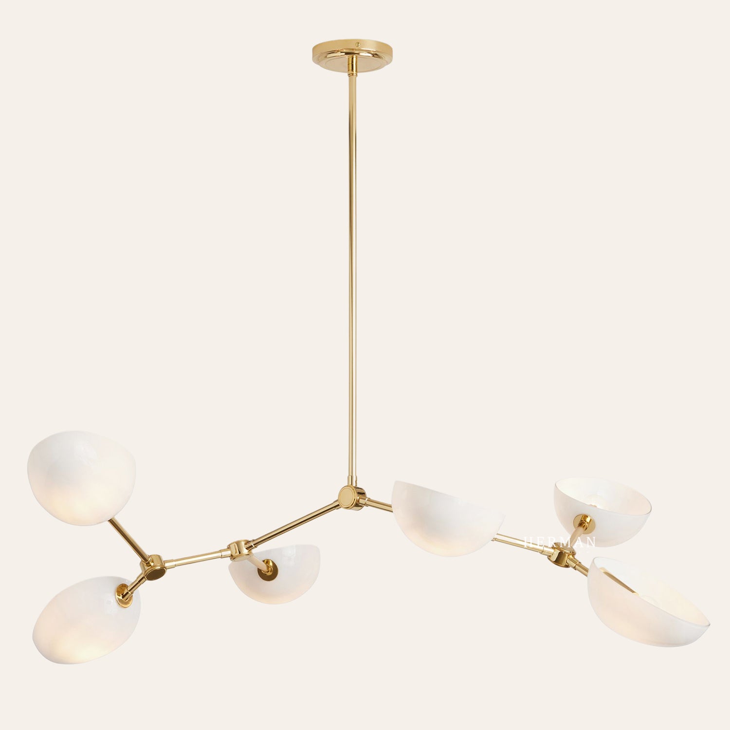 Argus Glass Chandelier 45" Width