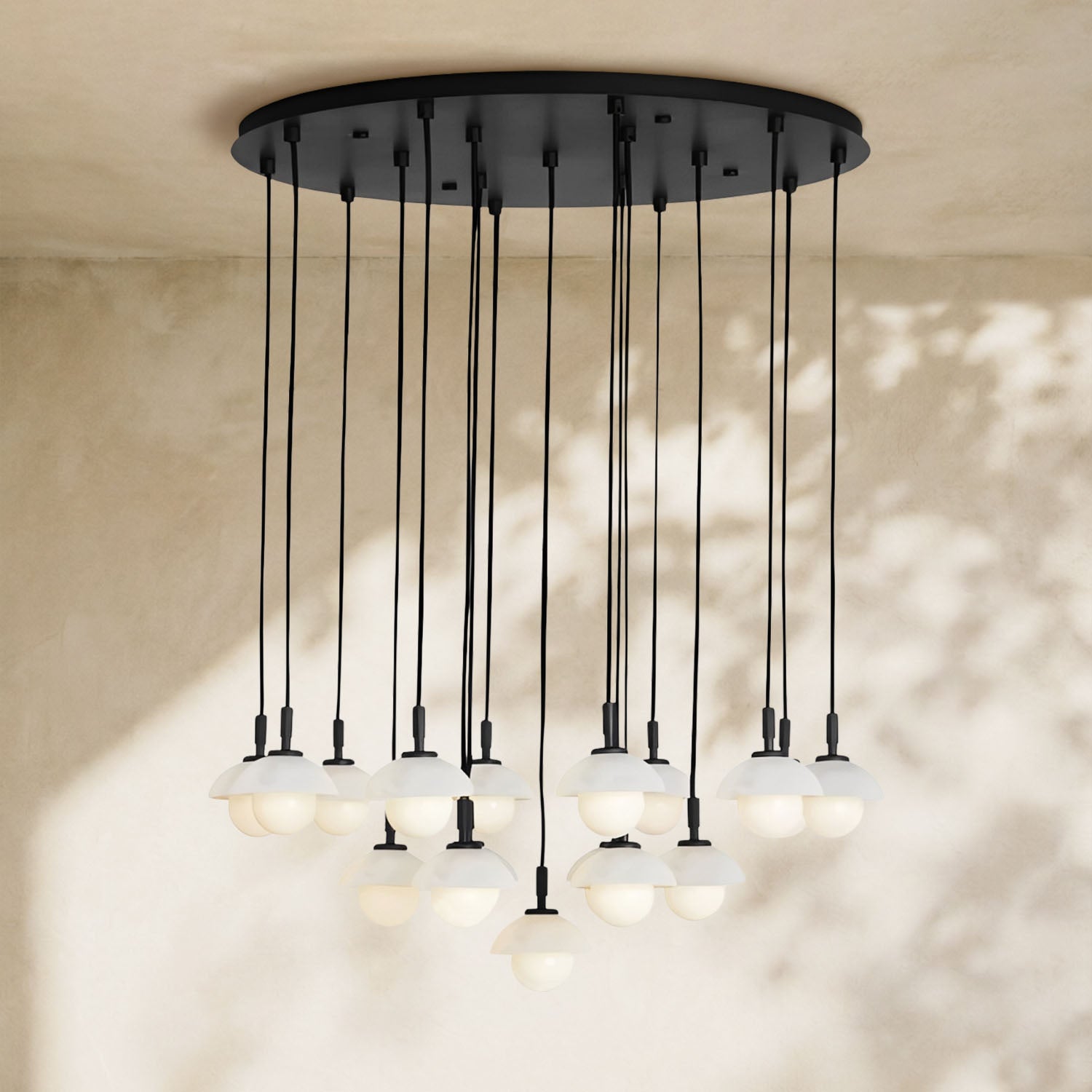 Glowen Alabaster Round Chandelier 32"
