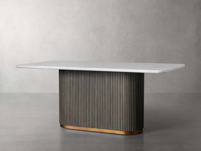Finnley Dining Table Bluestone Carrara 120" ( customize)