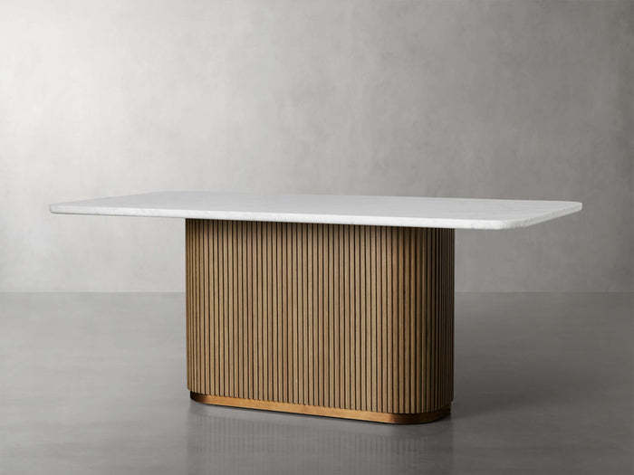 Finnley Dining Table Bluestone Carrara 120" ( customize)