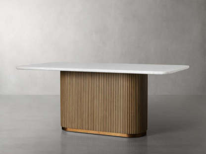 Finnley Dining Table Bluestone Carrara 120" ( customize)