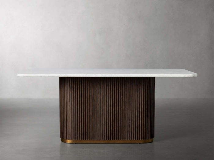 Finnley Dining Table Bluestone Carrara 120" ( customize)