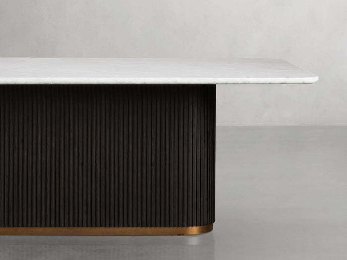 Finnley Dining Table Bluestone Carrara 120" ( customize)