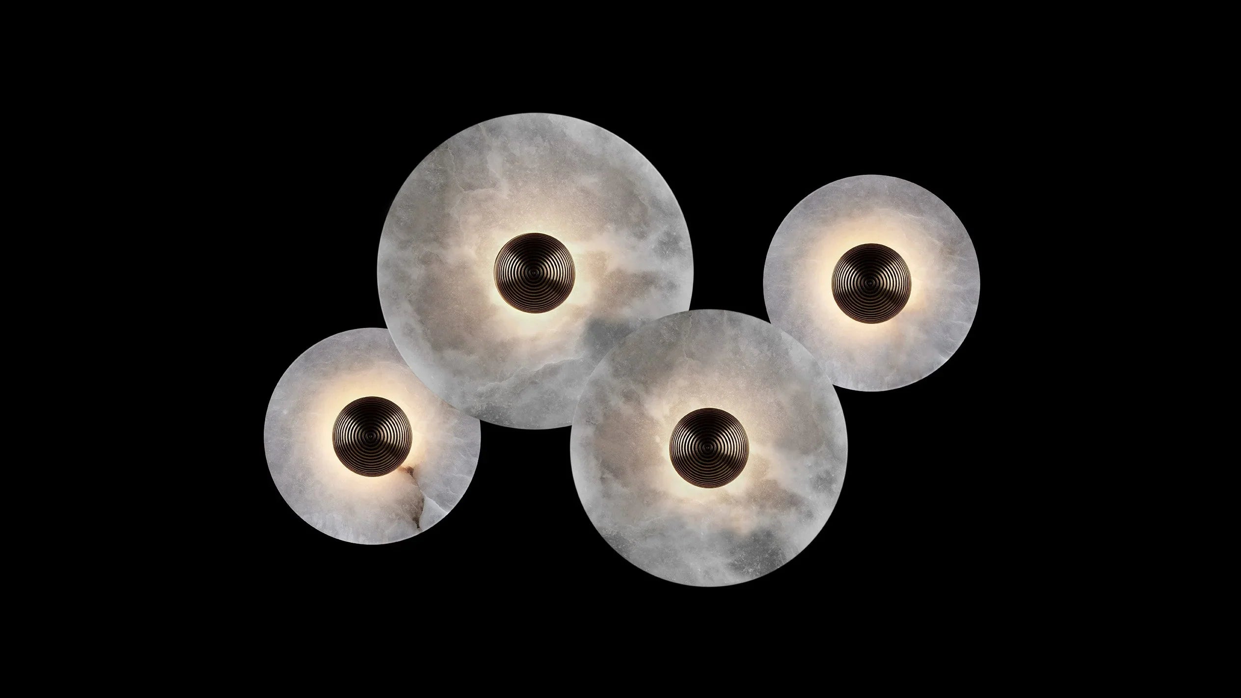 Median Alabaster Flush mount - 4 Surface