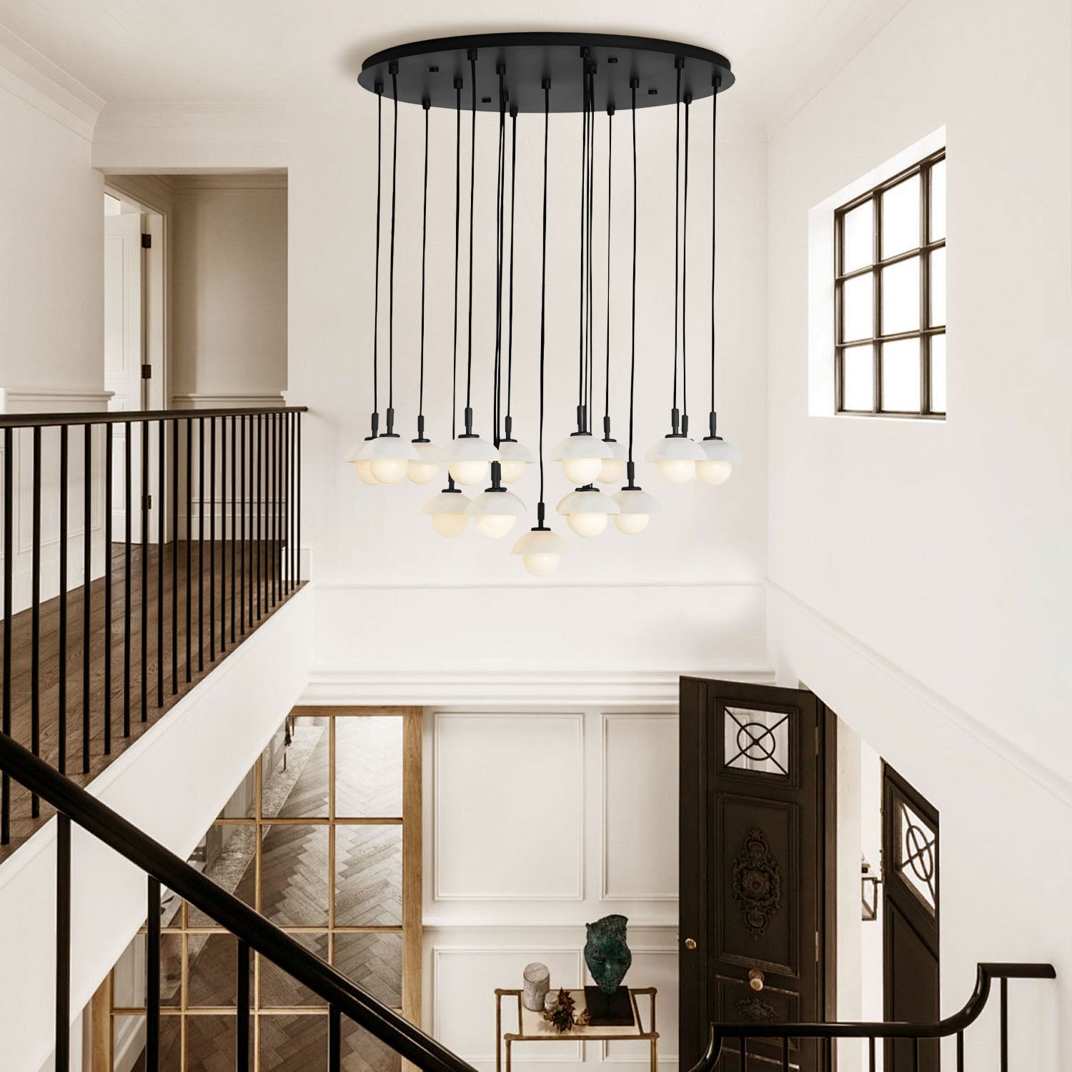 Glowen Alabaster Round Chandelier 32"