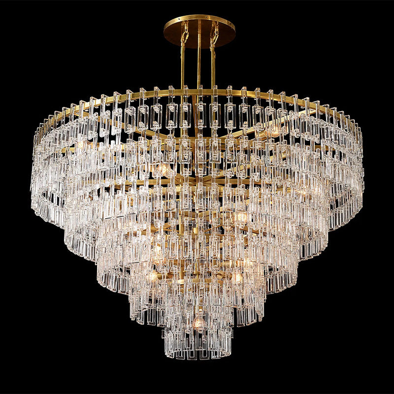 Mia 5 Tier Crystal Round Chandelier 60"-Vancei