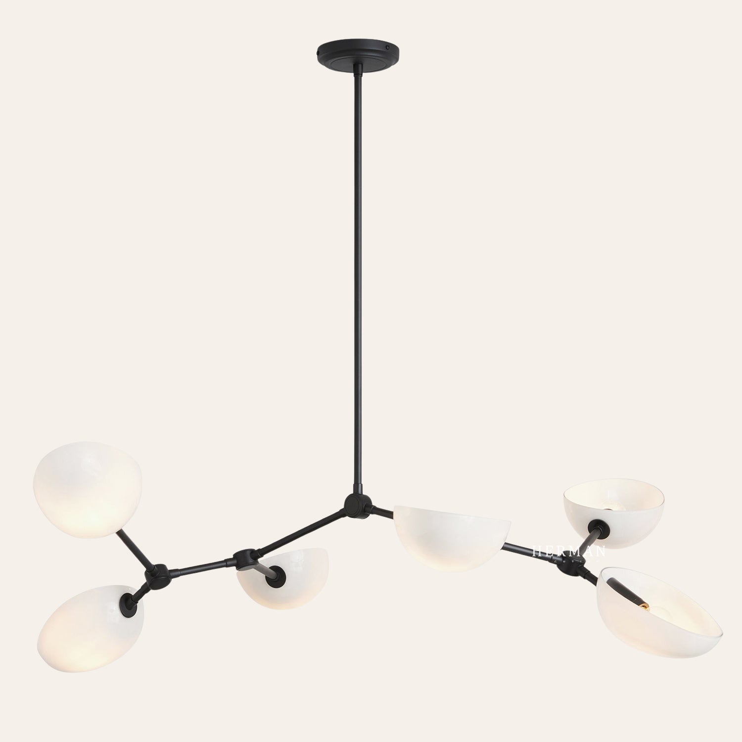 Argus Glass Chandelier 45" Width