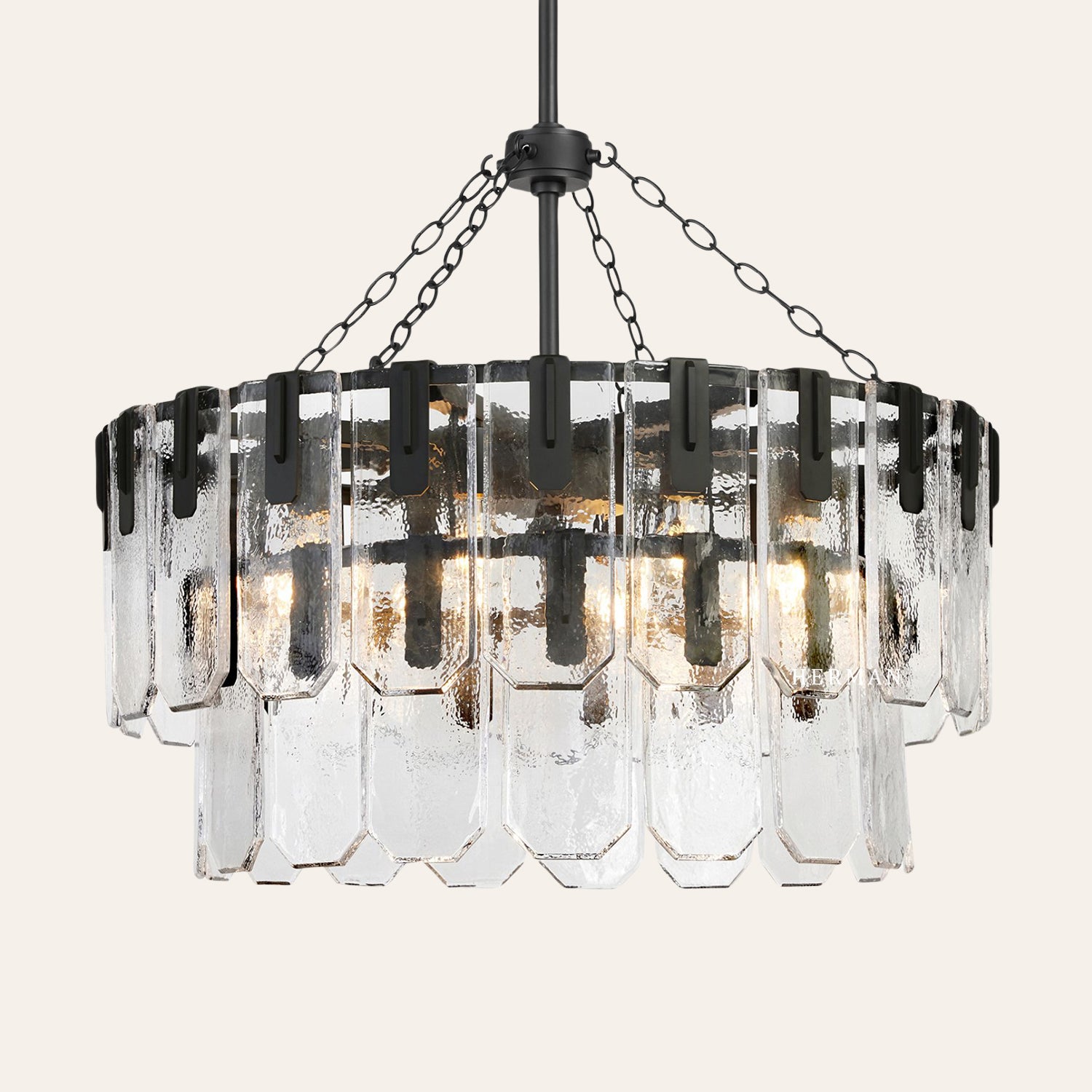 Nadia Glass Chandelier 30" 41"