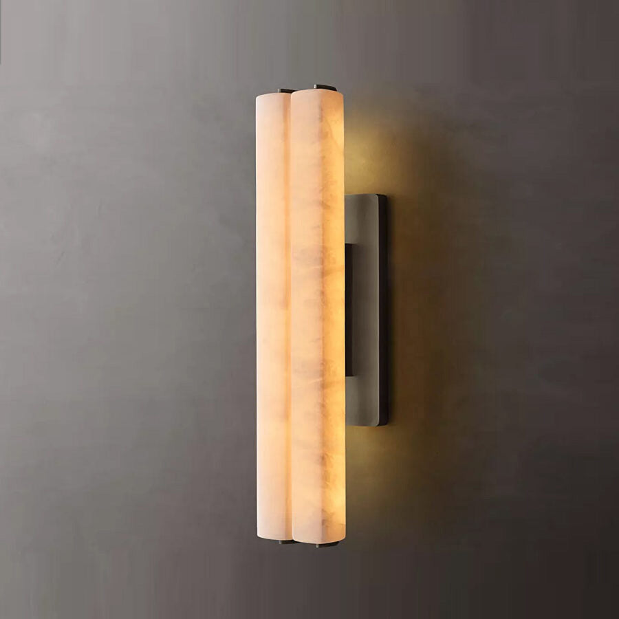 Auduban Alabaster Double Sconce-Vancei