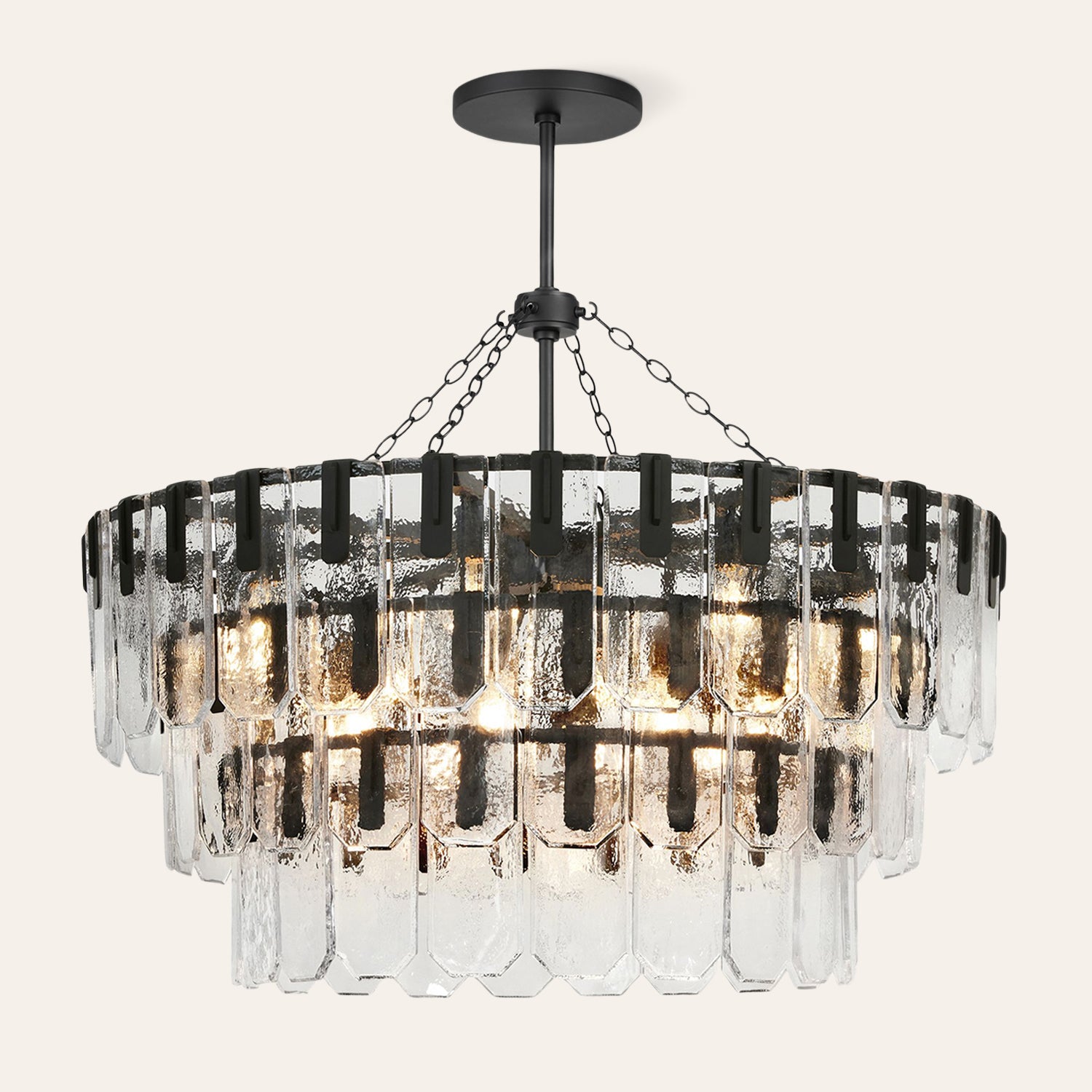 Nadia Glass Chandelier 30" 41"