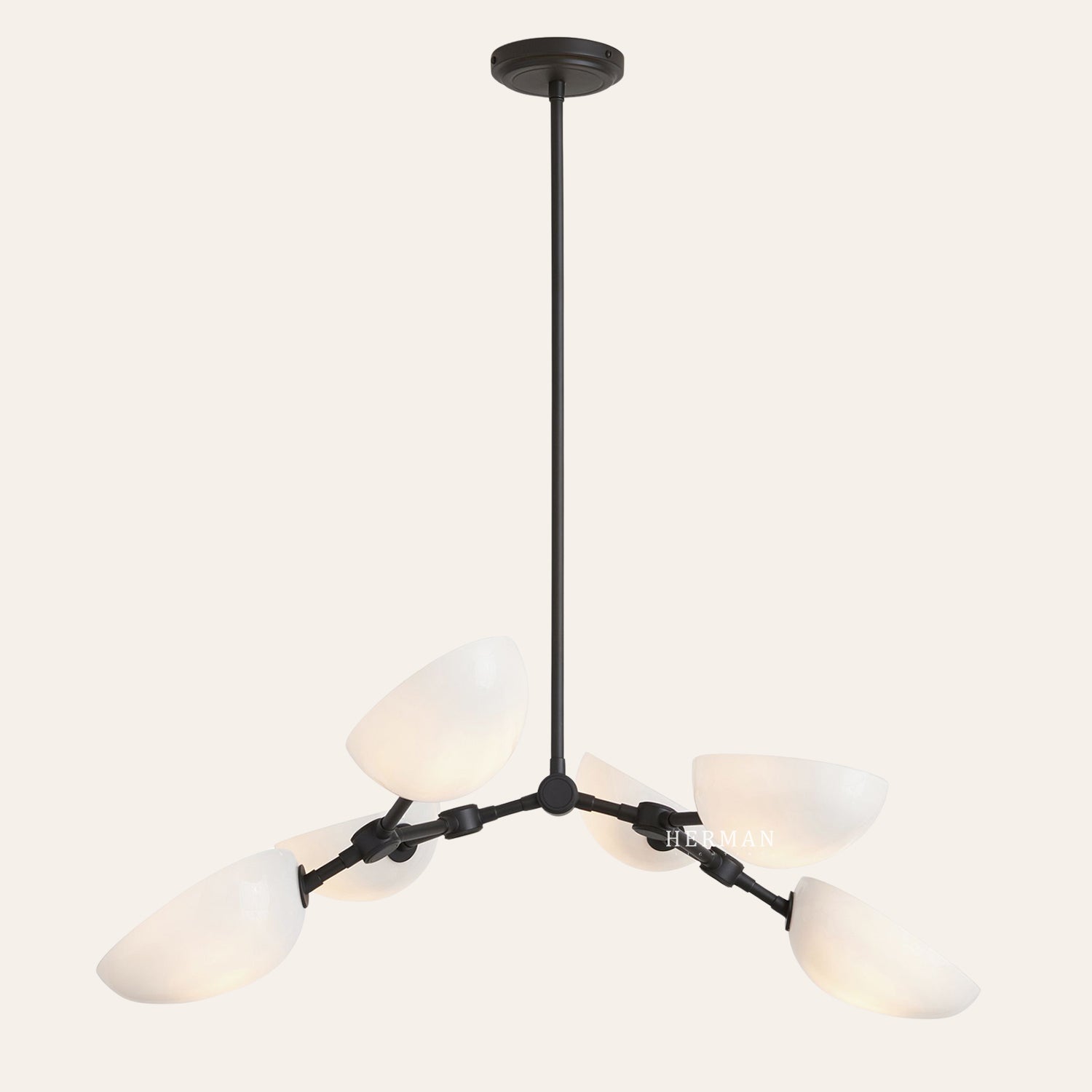 Argus Glass Chandelier 32" Width