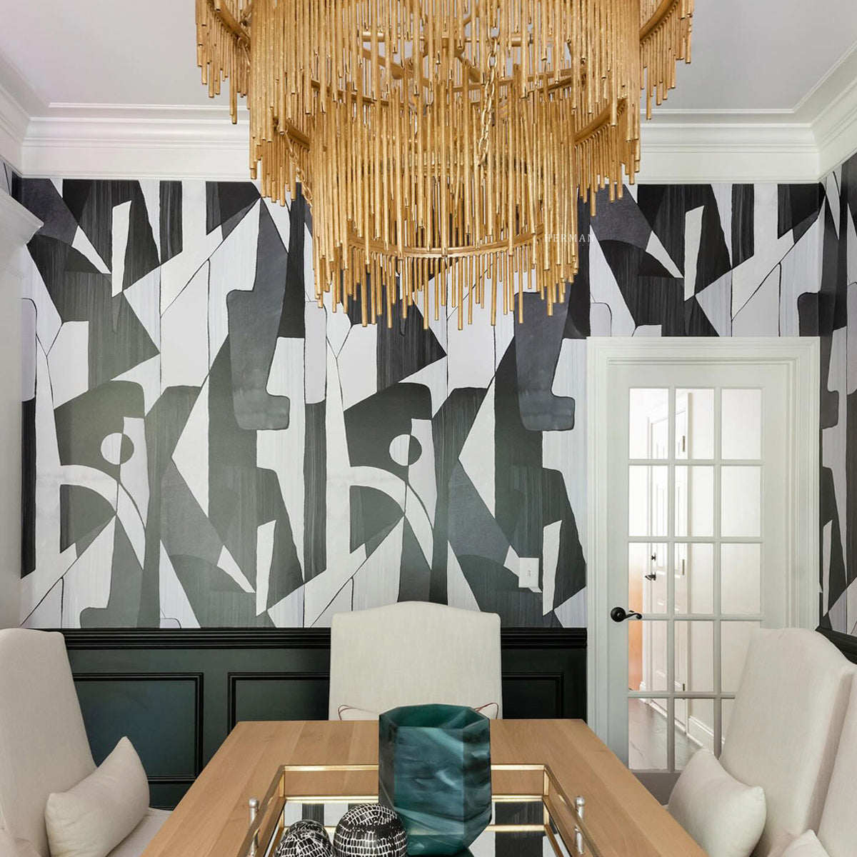 Althely Brass 12 Lights  3- Tier Chandelier