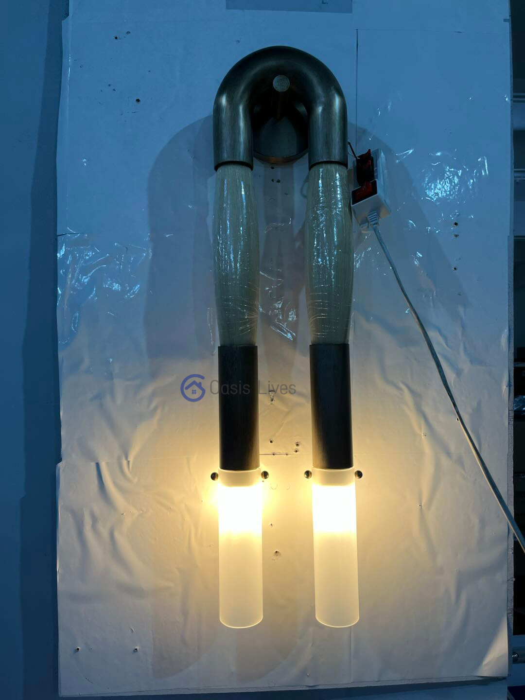 Antonia Horsehair Double Sconce