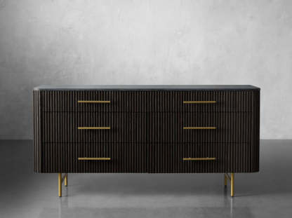 Finnley Six-Drawer Mable Top Finish Dresser