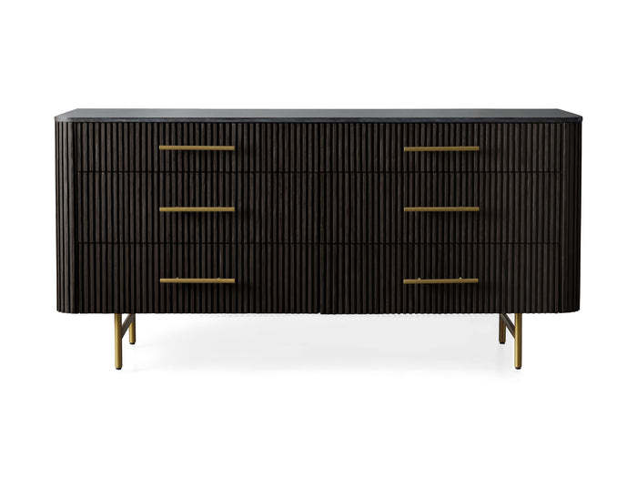 Finnley Six-Drawer Mable Top Finish Dresser