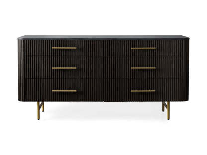 Finnley Six-Drawer Mable Top Finish Dresser