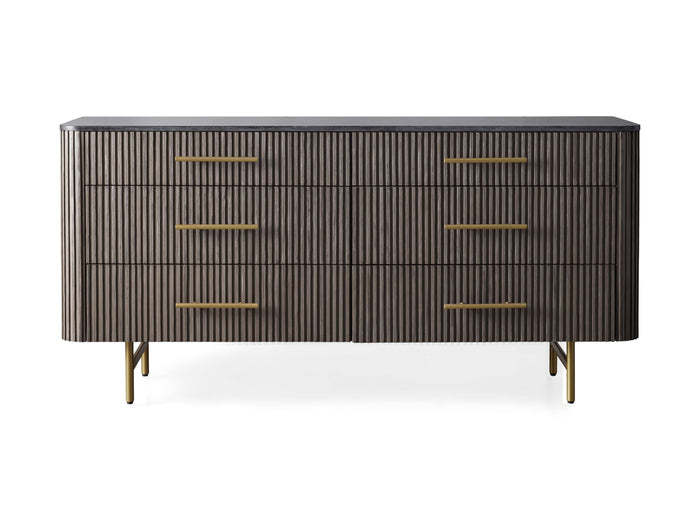 Finnley Six-Drawer Mable Top Finish Dresser