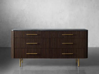 Finnley Six-Drawer Mable Top Finish Dresser