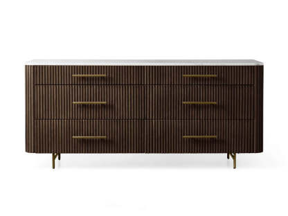 Finnley Six-Drawer Mable Top Finish Dresser