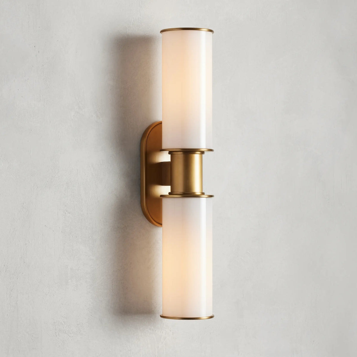 Harlin Modern Milk Glass 2-Light Wall Sconce-Vancei