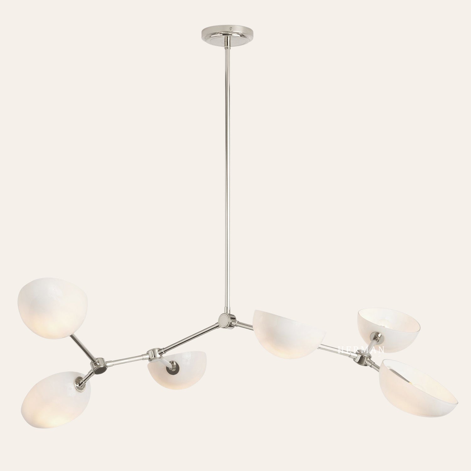 Argus Glass Chandelier 45" Width