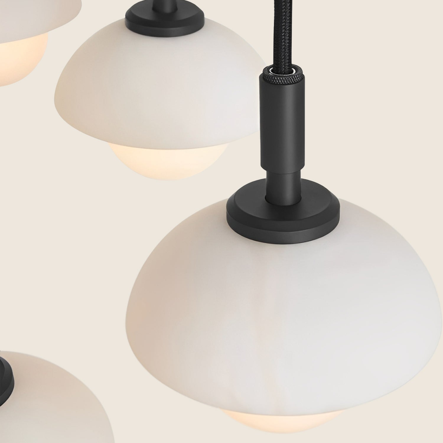 Glowen  Alabaster Rectangular Chandelier 54"