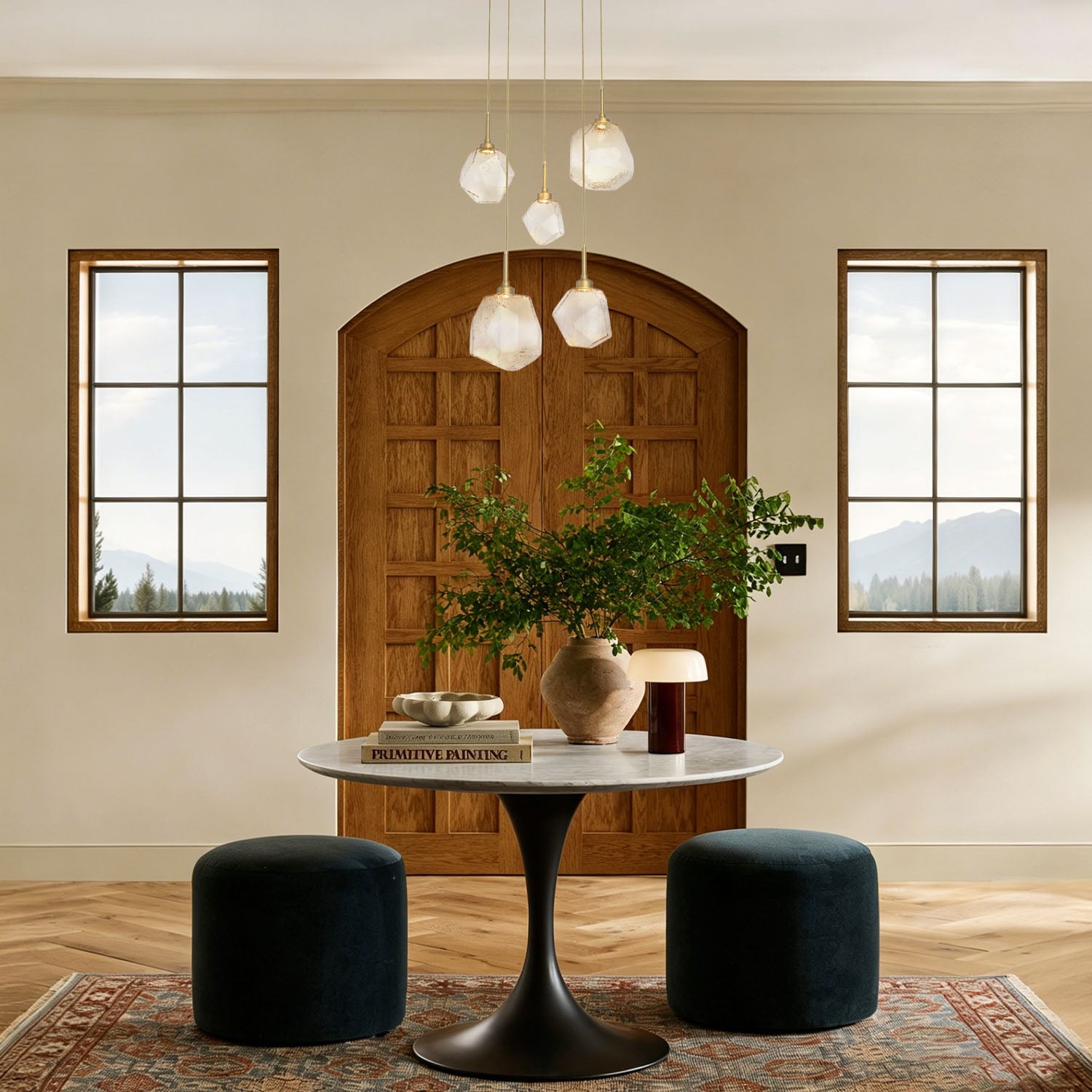 Art Twisted Round Chandelier