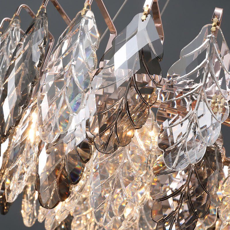 Flora Leaf Ring Chandelier 32"-Vancei