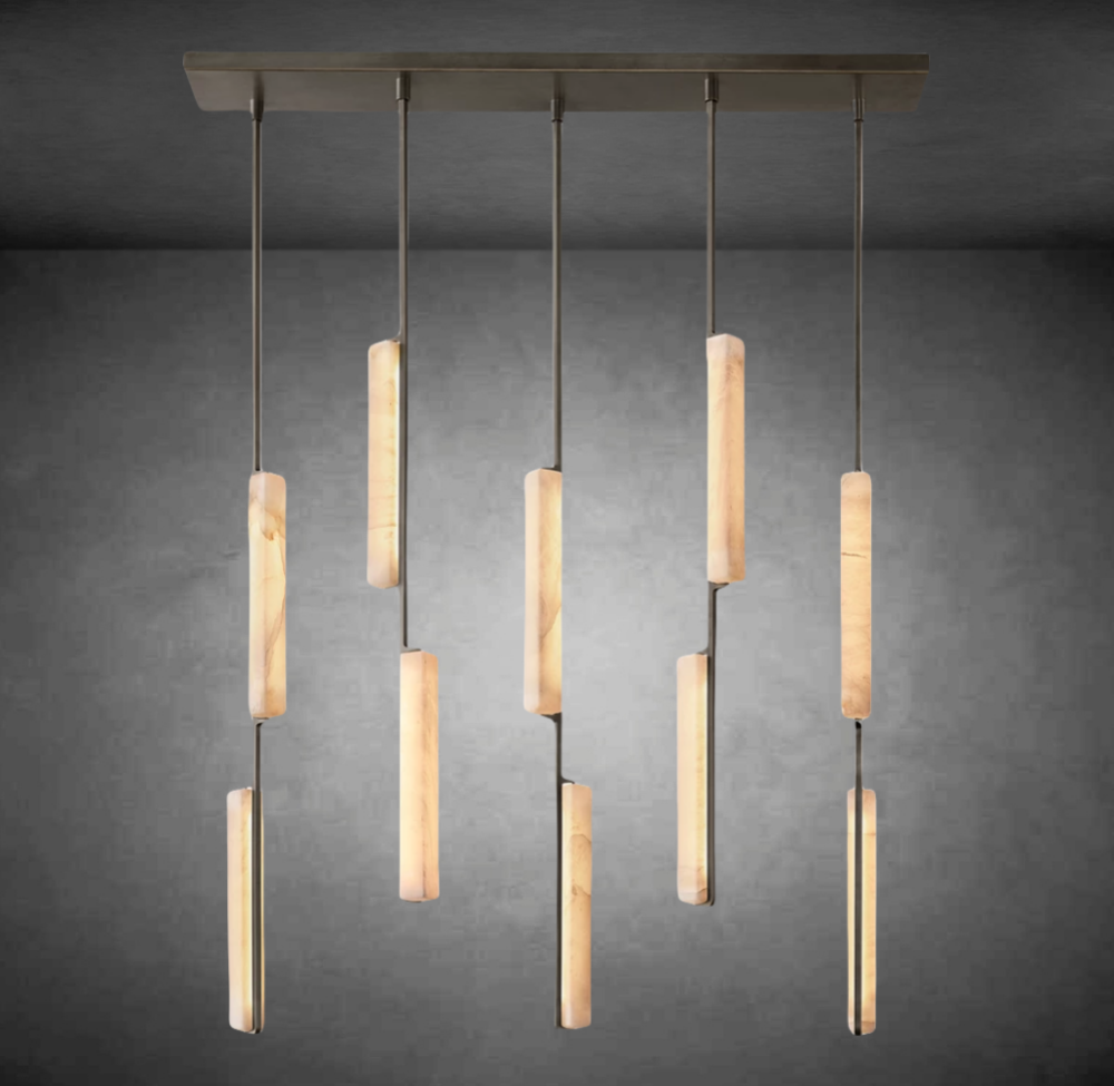 Auduban Alabaster Linear Chandelier-Vancei