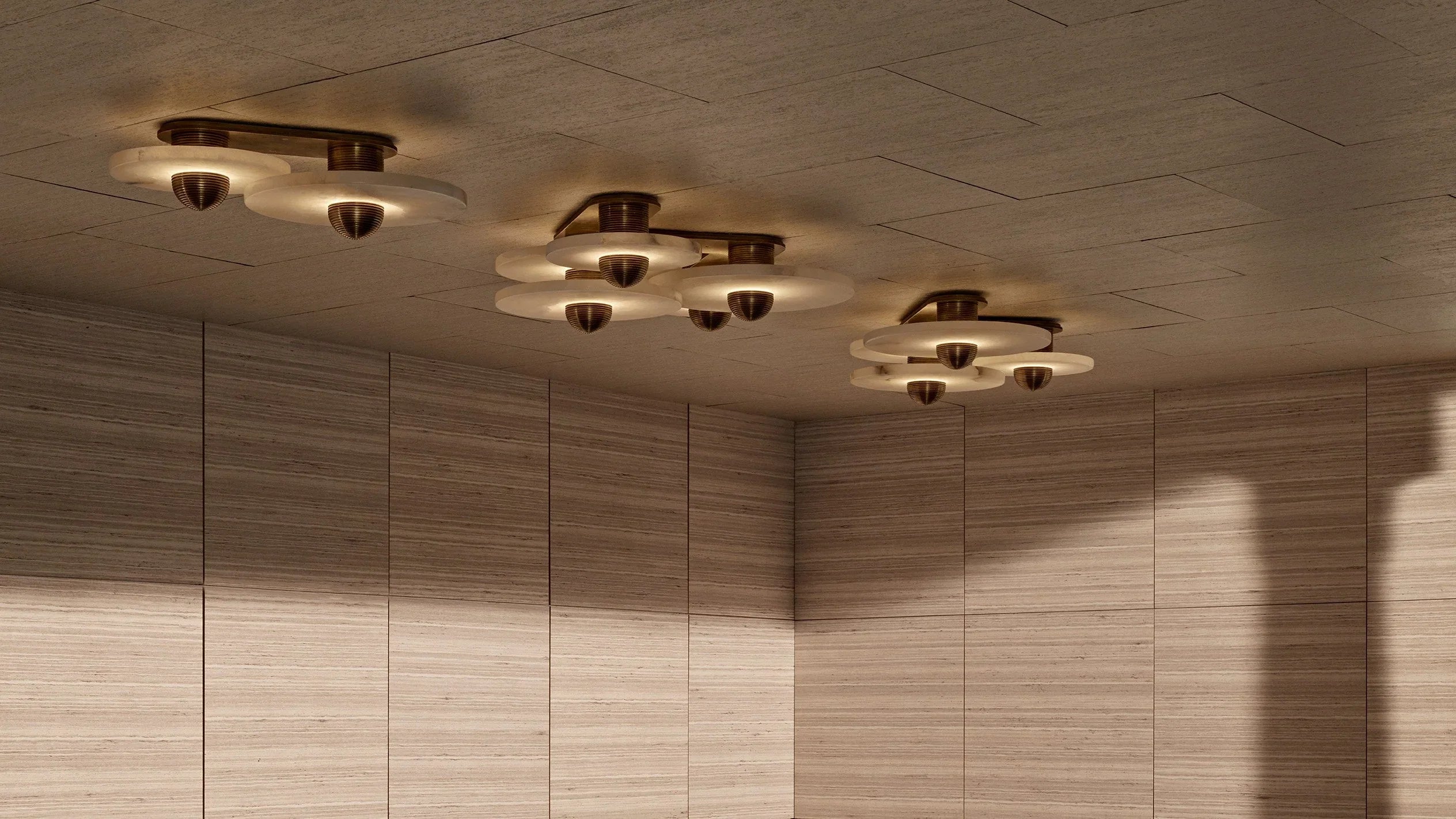 Median Alabaster Flush mount - 2 Surface