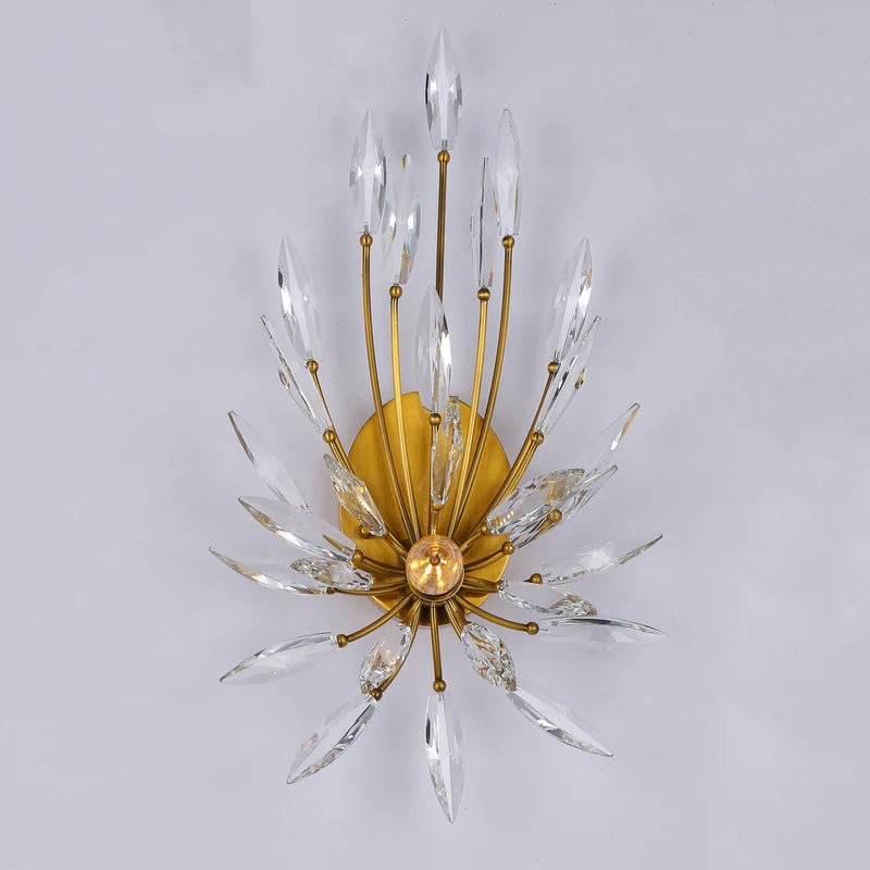 Lily Starburst Crystal Sputnik Wall Sconce-Vancei